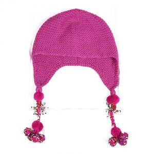 ELLIOT MANN 100% Wool Handmade Knit Hat with Whimsical Pom Pom Tassel De…